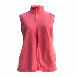 Pine Trails Women’s fleece full zip vest pink medium